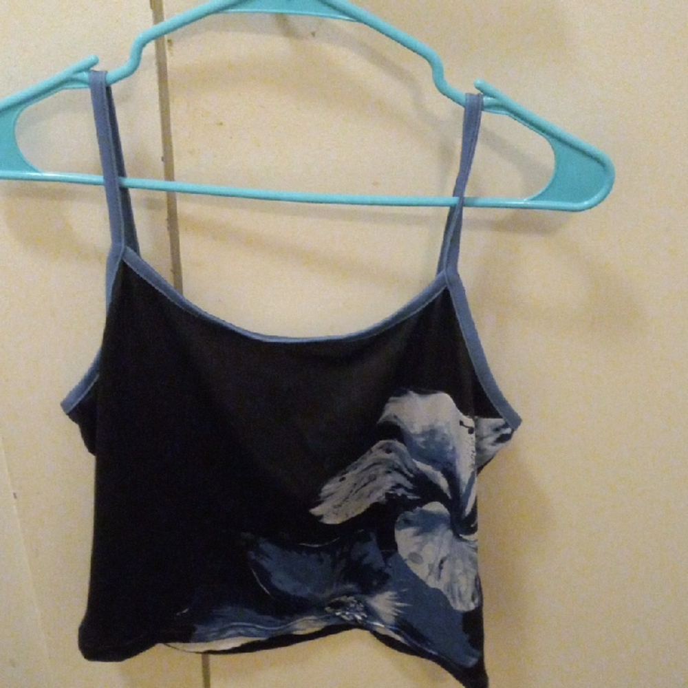 SHEIN Black and Blue Floral Camisole